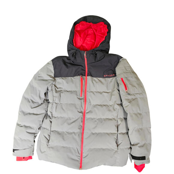 Spyder XL Mens Duck Down Puffer Ski Jacket Coat Powder Skirt Winter Snowboard - Picture 1 of 13